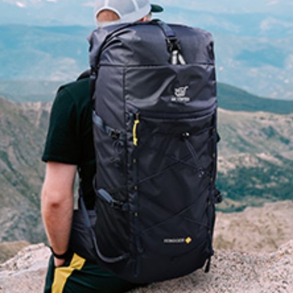 BRAND NEW SKYSPER HIKING BACKPACK BLUE LIGHT WEIGHT WATERPROOF 50L/60L UNISEX - Picture 2 of 6